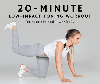 20-minute low-impact toning workout for your abs and lower body