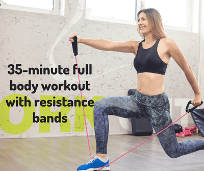 35-minute full body workout with resistance bands