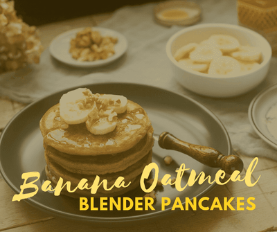 Banana Oatmeal Blender Pancakes