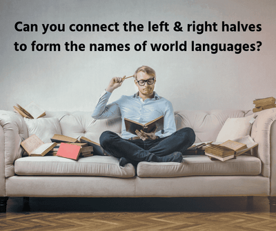 Can you connect the left & right halves to form the names of world languages?