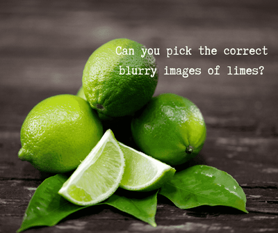 Can you pick the correct blurry images of limes?