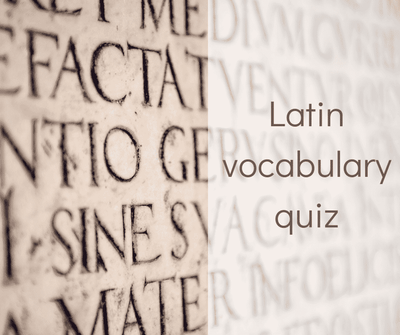 Latin vocabulary quiz